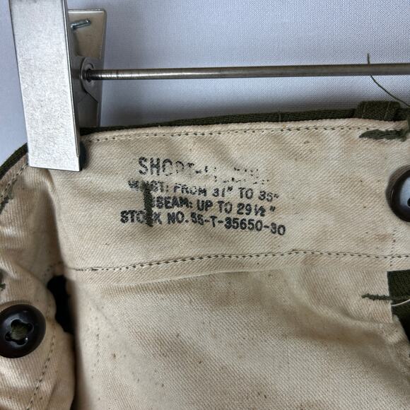 Army Trousers Field Wool M-1951 Olive Green OG 108 28" Inseam Size Medium Short - Picture 9 of 16
